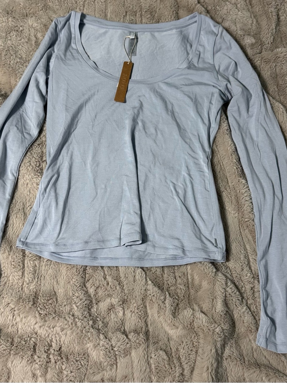 SKIMS Scoop Neck Sleep Top only| Zen Blue | Size S - Picture 7 of 11